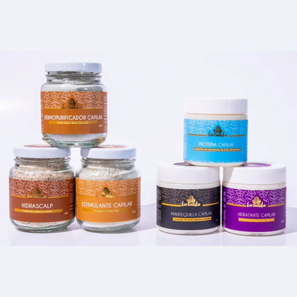 Kit Cuidado Integral 1 - Dermopurificador + Hidrascalp + Estimulante 128mL + Hidratante + Mantequilla + Proteína 120mL